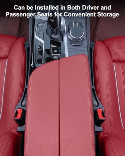 Car Seat Gap Filler, 2 PCS No Drop Seat Guard Drop Seat Gap Fillers Between Seat and Console Stop Things from Dropping Phone and Key Storage (BLACK-01) - color: Black-01