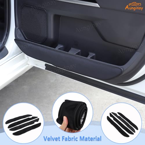 Car Door Anti Kick Pads Compatible with Toyota Tundra CrewMax 2022-2026, 4PCS Inner Front Rear Doors Panel Kick Guards Protector Cover Velour Mat from Scratches,Footprints,Dirty Collision Accessories