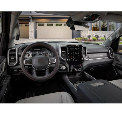 West Llama Customized Auto Car Steering Wheel Cover for Dodge RAM 1500 2500 3500, 15.5-16 inch(Black+Red-Large Size) - color: C-Black+Red