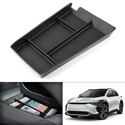 Autorder Center Console Bottom Organizer for 2023 2024 2025 Toyota bZ4X/ Subaru Solterra Accessories Lower Center Console Storage Tray - size: 2023-2026 Toyota BZ4X