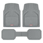 Motor Trend 943-GR FlexTough Defender Car Floor Mats -Next Generation Deep Dish Heavy Duty Contour Liners for Car SUV Truck & Van-All Weather Protection, Trim to Fit Most Vehicles Gray - color: Gray, style: FlexTough NextGen