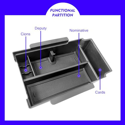 2024 2025 2026 Crosstrek Center Console Organizer Tray for 2024 2025 2026 Subaru Crosstrek Hybrid 2024 Impreza Center Armrest Storage Box for Crosstrek 2024 Accessories Storage Box Double Layer