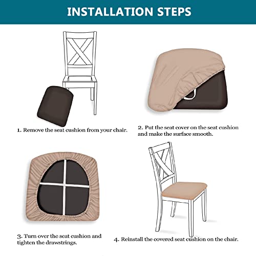 KRFOONN Waterproof Seat Covers for Dining Room Chairs Set of 4 with Dining Bench Cover Jacquard Washable Chair Covers Removable Kitchen Chair Cushion Slipcovers Protector for Dining Room, Black - color: Black