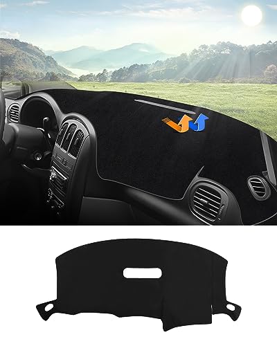 Autorder Dashboard Cover Mat for 2001-2007 Dodge Caravan/Grand Caravan/Chrysler Town Country Accessories Dash Cover Flannel Dash Mat Protector (Without Raised Display w/o Sensor) - size: 2001-2007 Dodge Caravan