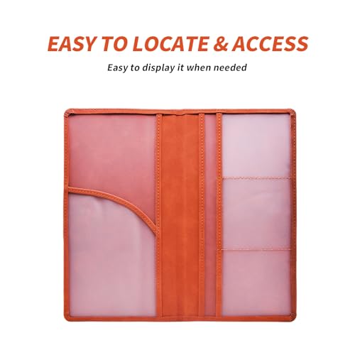 Car Registration and Insurance Card Holder - Vehicle Glove Box Document Organizer - Premium PU Leather Wallet Case - Driver License - Coffee - color: Coffee
