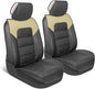 Classic Edition Seat Covers, Premium Faux Leather Seat Covers for Cars Trucks Vans SUV, Semi Custom Fit Car Seat Covers Front Seats Only, Automotive Interior Cover - Beige - color: Black/Beige Front Seats