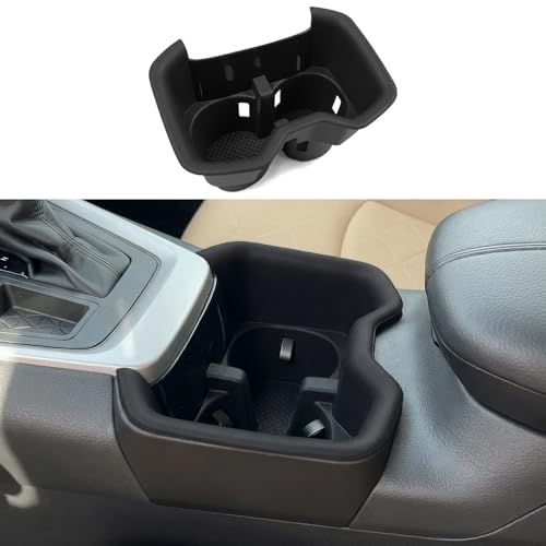 Cup Holder for 2022-2025 Toyota RAV4 Center Console Cup Holder Insert Cupholder Organizer Coaster Liner for 2022 2023 2024 2025 RAV4 Interior Accessories Black - color: For 22-25 RAV4