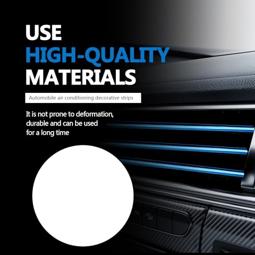 Automotive 20PCS Universal Car Air Conditioner Vent Trim Decoration Strip Bendable Vent Outlet Trim for Most Cars SUVs and Trucks with Straight Grilles, Blue - color: Blue
