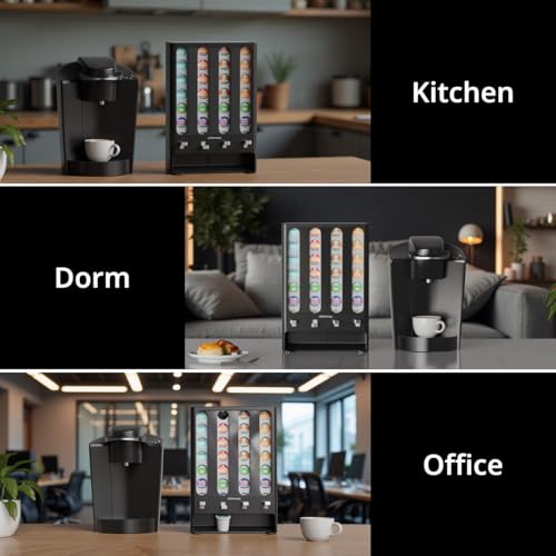 K Cup Holder Creative Coffee Pods Storage Stand Vending-Style K Pod Dispenser K Cup Organizer for 28 Pods