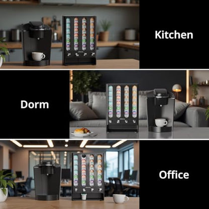 K Cup Holder Creative Coffee Pods Storage Stand Vending-Style K Pod Dispenser K Cup Organizer for 28 Pods