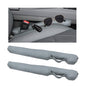 2PCS Leather Car Seat Gap Filler, No-Drop Seat Side Gap Plug Crevice Blocker with Securing Strap, Elastic Filler Block The Gap Between Seats & Console for Truck SUV Sedan (Light Gray) - color: Light Gray