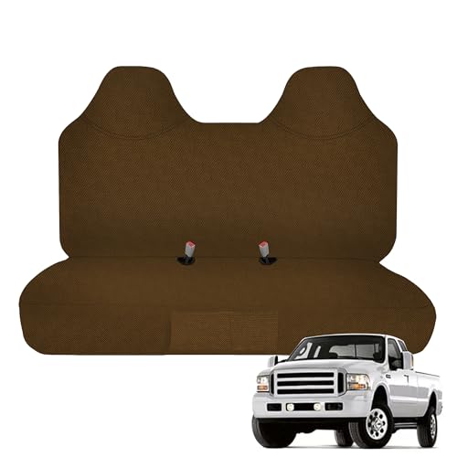 600D Thickened Waterproof Oxford Fabric Front Bench Seat Cover Exact for Ford F250 F350 F450 F550 1999 2000 2001 2002 2003 2004 2005 2006 2007 Super Duty Trucks Full Bench Seat Cover-Brown - color: Brown, size: 600D Oxford cloth