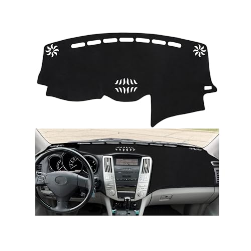 BIBLOZ Dash Cover for Lexus RX RX330 2004-2006/RX350 2007-2009/RX400h 2006-2008 Accessories Black Flannel Dashboard Cover Mat Car Dashboard UV Sun - size: 2007-2009 RX350