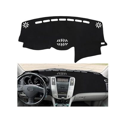 BIBLOZ Dash Cover for Lexus RX RX330 2004-2006/RX350 2007-2009/RX400h 2006-2008 Accessories Black Flannel Dashboard Cover Mat Car Dashboard UV Sun - size: 2007-2009 RX350