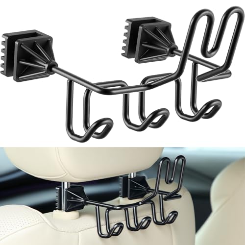 Enhon Hard Hat Holder for Truck, Car Holder Organizer with 3 Hooks for Safety Helmet, Caps, Jacket & Tool Bag, Hard Hat Accessories for Men & Women – Patent Pending(Triple Hooks,Black,1 Pcs) - color: Black, size: Triple Hooks