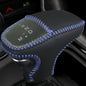 Leather Gear Shift Knob Covers for Dodge Charger Challenger 2015-2023 and Dodge Durango18-23,Carbon Fiber Leather Hand-Stitched Shifter Sleeve - color: Blue