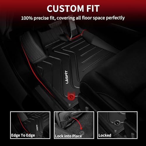 LASFIT Floor Mats Fit for Lexus NX NX200t NX300 NX300h 2021-2015 All Weather Floor Liners Custom Fit for Lexus NX All Models 2021 2020 2019 2018 2017 2016 2015 TPE Car Mats,Front and Rear Mats,Black - size: 2015-2021|For Lexus NX|Floor Mats