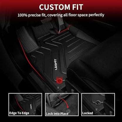 LASFIT Floor Mats Fit for Lexus NX NX200t NX300 NX300h 2021-2015 All Weather Floor Liners Custom Fit for Lexus NX All Models 2021 2020 2019 2018 2017 2016 2015 TPE Car Mats,Front and Rear Mats,Black - size: 2015-2021|For Lexus NX|Floor Mats