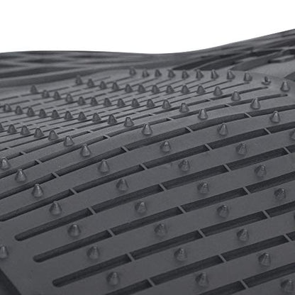 Motor Trend Flextough Semi-Custom Fit Car Floor Mats for Coupe Sedan Van SUV & Truck - Odorless Heavy Duty Rubber Floor Liners 4 Pieces Set - Trimmable (Black) (MT180)