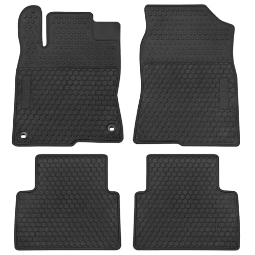 Car Rubber Floor Mat for Honda Civic Sedan 10th 2016 2017 2018 2019 2020 2021 Custom Fit Full Black Auto Floor Liners Mat All Weather Protection Heavy Duty Odorless - color: Full Black, size: 2016-2021 Version