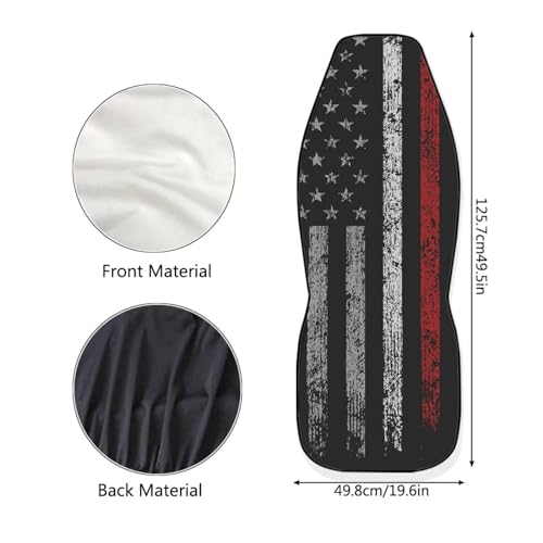 American Flad Print Automotive Seat Cover Red Car Front Seat Cover for Patriotic 4th of July Car Seat Cushion Protector Easy to Install Clean - color: American Flad Red