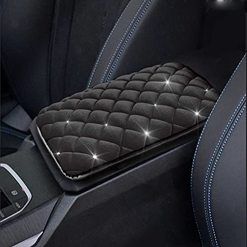 Bling Bling Auto Center Console Pad PU Leather Car Armrest Seat Box Cover Protector Universal Fit (Car Armrest) - color: Car Armrest