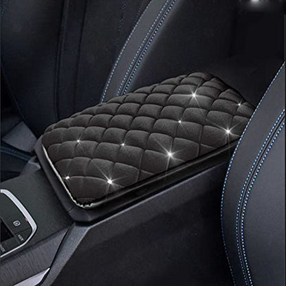 Bling Bling Auto Center Console Pad PU Leather Car Armrest Seat Box Cover Protector Universal Fit (Car Armrest) - color: Car Armrest