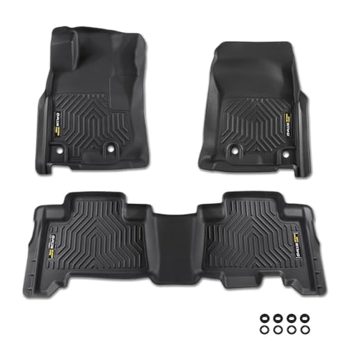 G-PLUS TPE Cargo Liners Compatible with Toyota 4Runner 2013-2024/Fit Lexus GX460 2014-2023 All Weather Full Cover Protection 1st & 2nd Row Black Floor Liner Cargo Liners - size: Fit Toyota 4Runner 13-24 | 3PCS