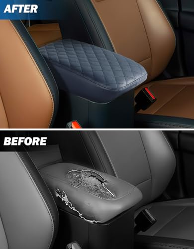 JOYTUTUS Center Console Cover Compatible with Ford Maverick 2022-2025 2026 Leather Armrest Cover Center Console Cushion Maverick Accessories, Dark Blue - color: Dark Blue
