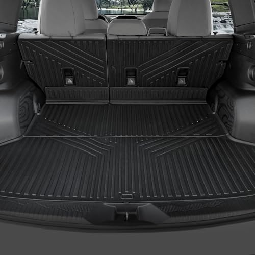 Cargo Mat for 2025 2026 Subaru Forester, Full Coverage All Weather TPE Cargo Liner Trunk Mat with Backrest Mat for Subaru Forester Accessories (Gas Only)