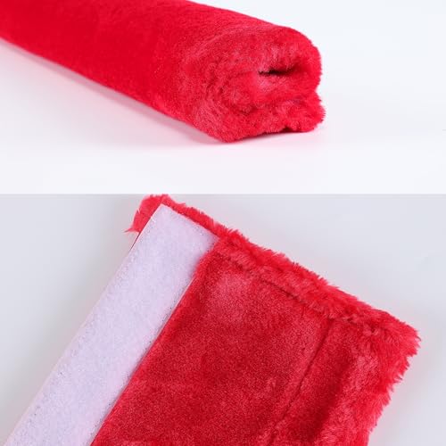Soft Faux Fur Universal Fit Seatbelt Cover Car Truck SUV Airplane Seat Belt Shoulder Pad for Carmera Backpack Straps Neck Cushion Protector Extra Long 19.7in Red - color: Red, size: 19.7in 1pack