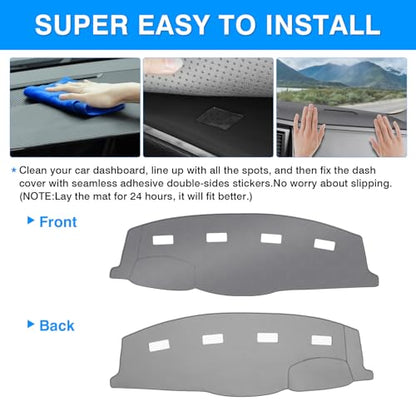 Autorder Gray Dashboard Cover Mat for 2006-2009 Dodge Ram 1500 2500 3500,2009 Dodge Ram 2500 3500 4500 5500,2010 Dodge Ram 4500 5500 Accessories Dash Cover Polyester Dash Mat - size: Gray 2006-2009 Dodge Ram