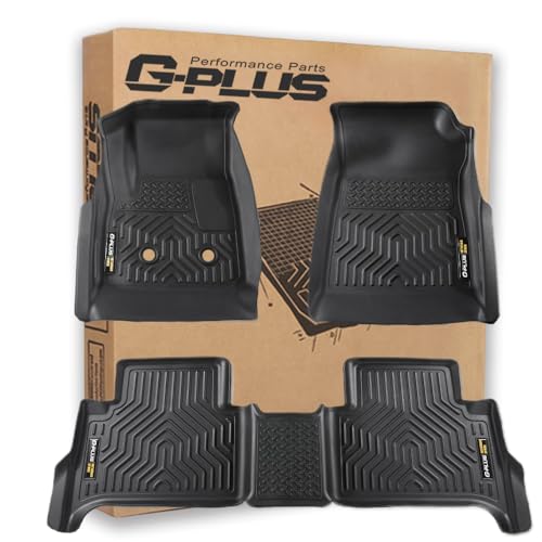 G-PLUS Floor Mats Compatible with Chevy Colorado Crew Cab 2015-2022,Fit GMC Canyon Crew Cab 2015-2022 All Weather Full Cover Protection TPE Car Floor Cargo Liners Accessories Black - size: 15-22|Fit Chevy Colorado Crew Cab|3PCS
