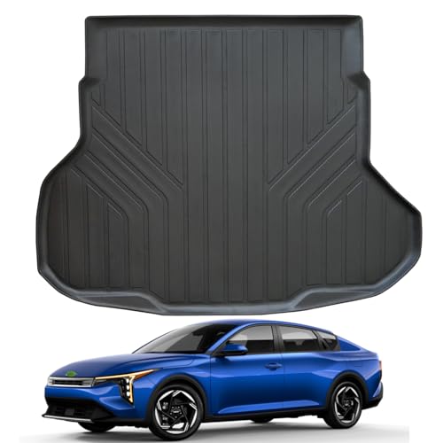 Trunk Mat for 2025 2026 KIA K4 Sedan TPE All Weather Protection Car Cargo Liners Accessories-Black (Not fit Hatchback) - size: 2025|Kia K4|Trunk Mat