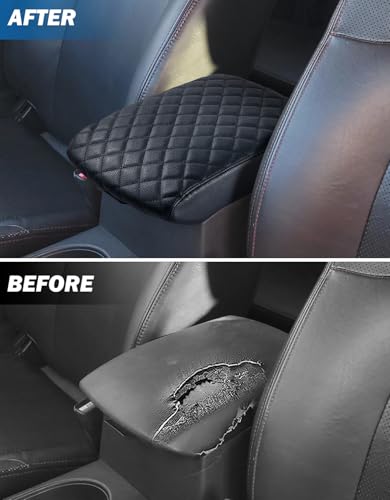 JOYTUTUS Center Console Cover Compatible with 2005-2021 Nissan Frontier Leather Armrest Cover Center Console Cushion Nissan Frontier Accessories - size: 2005-2021