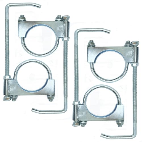 2.5-Inch Universal Exhaust Clamp with Hanger, 4Pcs Muffler Hanger Exhaust Hanger for 2.5 Inch Exhaust Pipes - size: 2.5 Inch-4 PACK