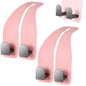 Car Hooks for Headrest, Leather Car Seat Back Storage Organizer Interior Accessories, More Wide & Deep Auto Seat Hook Hangers for Purse Umbrellas Handbag Clothes Coats Grocery Bags (Pink-2 Pack)