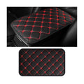 HZEL Car Center Console Cushion Pad, PU Leather Vehicle Armrest Protection Cover, Waterproof Automotive Interior Arm Rest Seat Box Mat Accessories, Universal for SUV, Sedan, Truck (Black/Red) - color: Black/Red