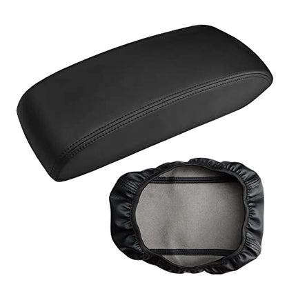 INTGET Car Center Console Armrest Cover for Subaru Outback/Legacy Accessories 2015 2016 2017 2018 2019 Leather Middle Console Arm Rest Box Lid Seat Cover Protector Cushion Saver (Black) - color: Black