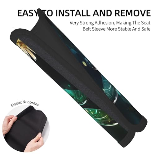 Glitter Dragonfly 2 Pcs Car Seat Belt Covers Soft Safety Aotomotive Seat Belt Pads Seatbelt Backpack Shoulder Strap Covers Cushion for Vehicle Cars