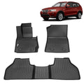FREEMOTOR802 Compatible with 2011-2017 BMW X3 F25 2015-2018 X4 F26 Floor Mats, Black 3D Molded Carpets Liner 1st 2nd Row Front Rear Protection 3PC TPE Thermo Plastic Elastomer All Weather Protector - size: For BMW X3 F25 2011-2017 & BMW X4 F26 2015-2018