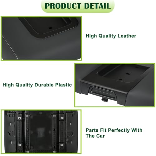 Front Seat Center Console Armrest Lid Black Compatible with 2014-2019 Chevrolet Chevy Silverado Suburban Tahoe GMC Sierra Yukon XL Replaces 22881398 - color: Black Armrest Lid