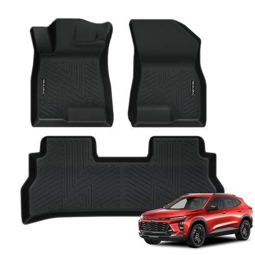 Floor Mats for 2024 2025 2026 Chevrolet/Chevy Trax All Weather Protection TPE Rubber Floor Liners for Chevy Trax 2024 Accessories, Odorless Anti-Slip, 1st & 2nd Row, Black - size: Floor Mats for 2024-2025 Chevrolet Trax