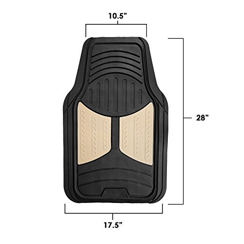 FH Group Automotive Floor Mats - Heavy-Duty Monster Eye Rubber for Cars, Universal Fit Full Set, Climaproof Mats, Trimmable Most Sedan, SUV, Truck Pink