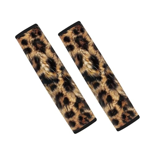 Dolyues Cheetah Print Seat Belt Covers Women Car Seat Straps Protector Trendy Car Accessories Universal Fit Most Car SUV and Truck - color: Cheetah Print Pattern