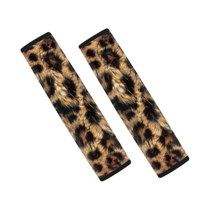 Dolyues Cheetah Print Seat Belt Covers Women Car Seat Straps Protector Trendy Car Accessories Universal Fit Most Car SUV and Truck - color: Cheetah Print Pattern