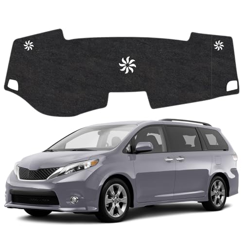 Dash Cover Mat Compatible with Toyota Sienna 2011-2014 Non-Slip Dashboard Cover Mat Sunshade UV Rays Protector Interior Accessories - size: Sienna 2011-2014