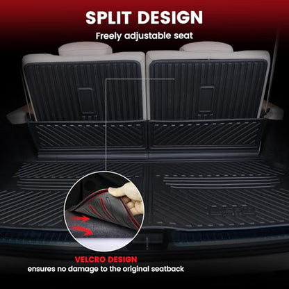 LASFIT Floor Mats Fit for Mercedes Benz GLS 450/580/63 AMG 2020-2026 (Only Fit 6 Seats with Center Console), All Weather TPE Floor Liners for Mercedes GLS 2020-2026, 1st & 2nd & 3rd Row Set - size: 2020-2026|For Mercedes Benz GLS|Floor Mats