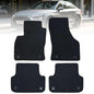 GXARTS Car Waterproof Floor Mats Carpet Full Set Compatible with Audi A3 S3 2015 2016 2017 2018 2019 2020 2021 2022 2023 2024 | All-Weather Protect, Black Velour Automobile Floor Liner Accessories