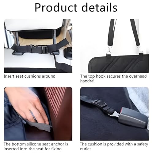 Dog Car Seat Cover for Back Seat, Waterproof 600D Heavy Duty Hammock, Nonslip Pet Seat Protector for Cars, SUVs & Trucks, Scratchproof, Washable